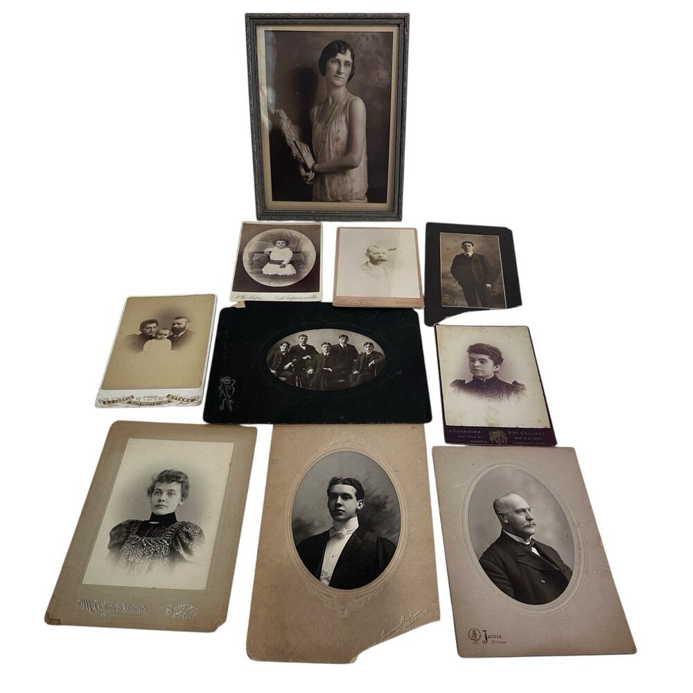 Flapper Girl Antique Cabinet Cards & CDV Portrait Photos Victorian to Edwardian